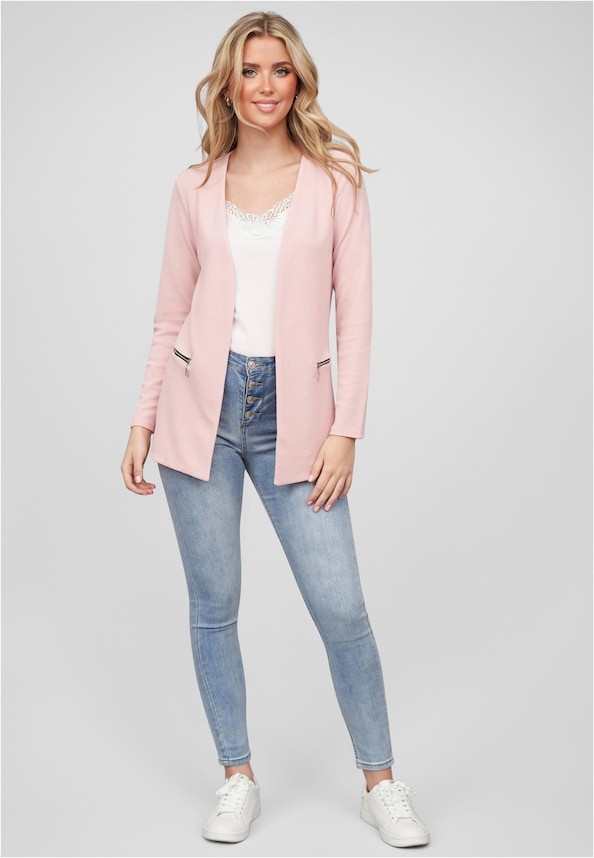 Cloud5ive Damen Blazer mit 2-Zip-Pockets u. Strukturstoff-5