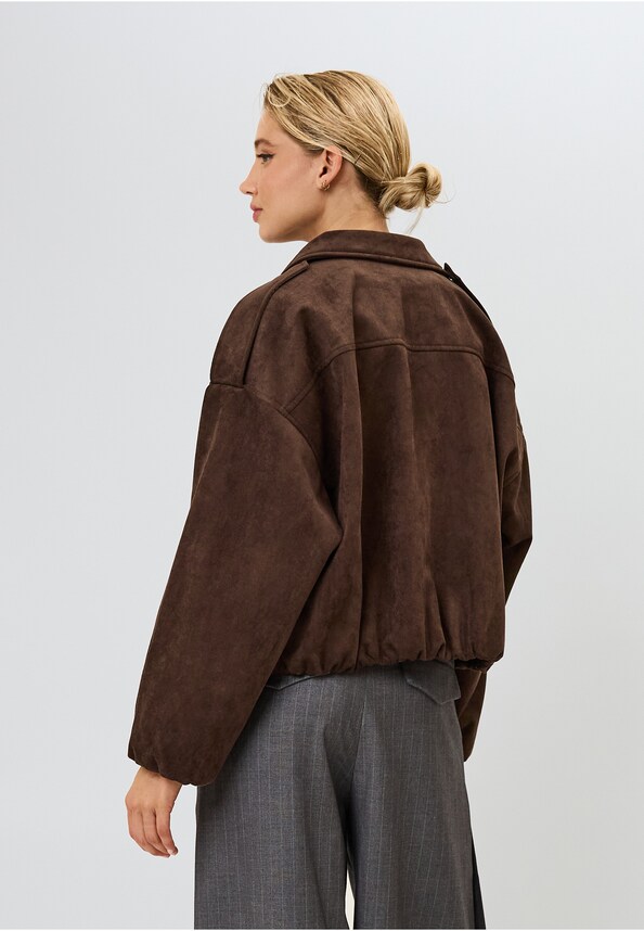 Katie Vegan Suede Leather Jacket-1