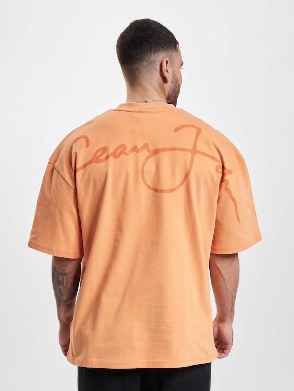 Sean John Script Logo Backprint Peached T-Shirt-1