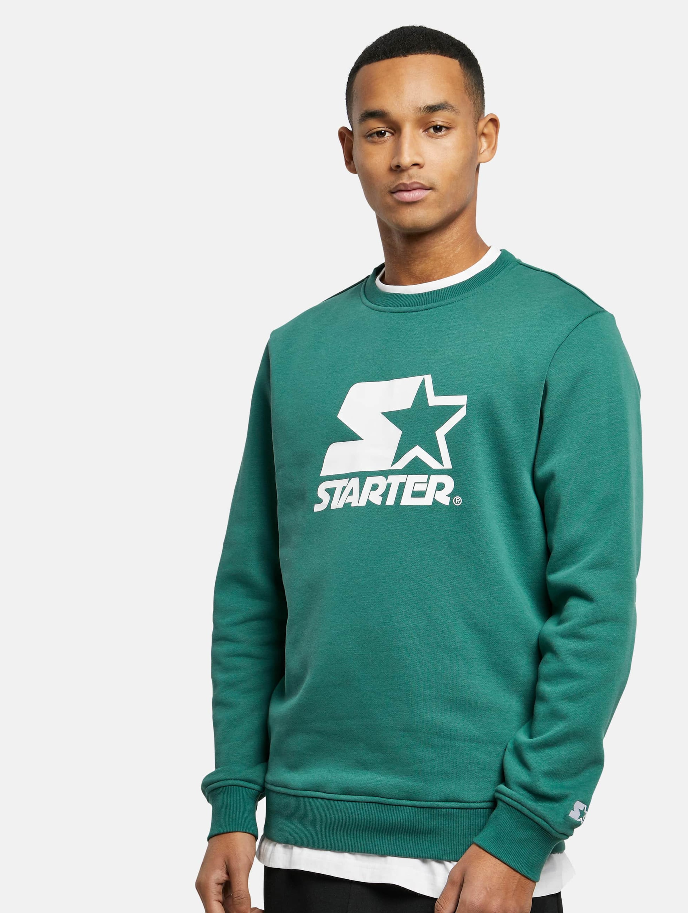 Starter Black Label - Logo Crewneck sweater/trui - L - Groen