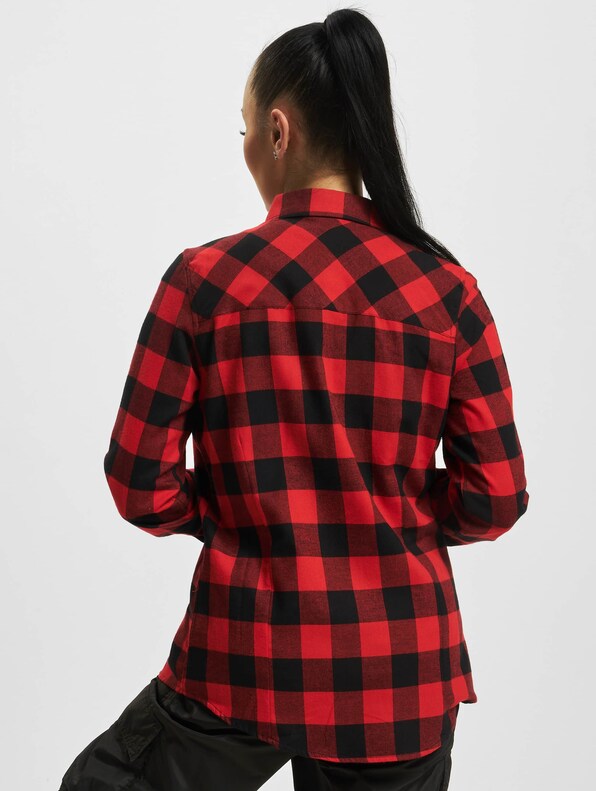 Ladies Turnup Checked Flanell Shirt-1