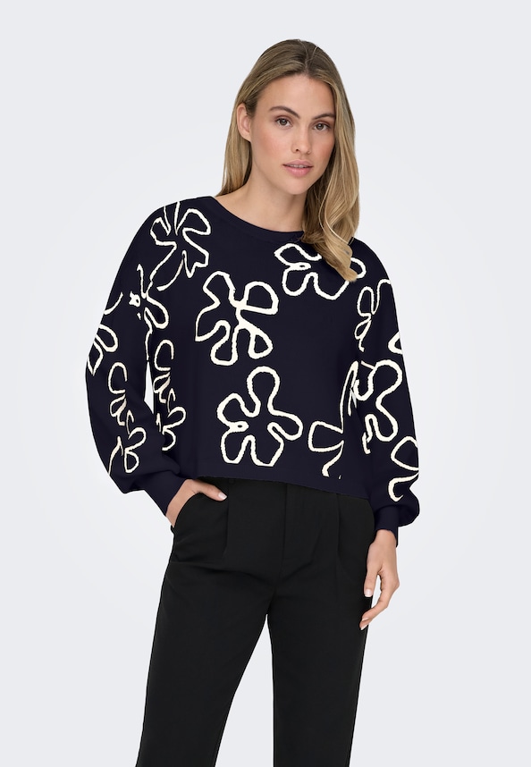 Only Montana Ls Jq O-Neck Cc Knt-0