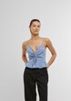 Ladies Waffle Pique Ruffle Top-4