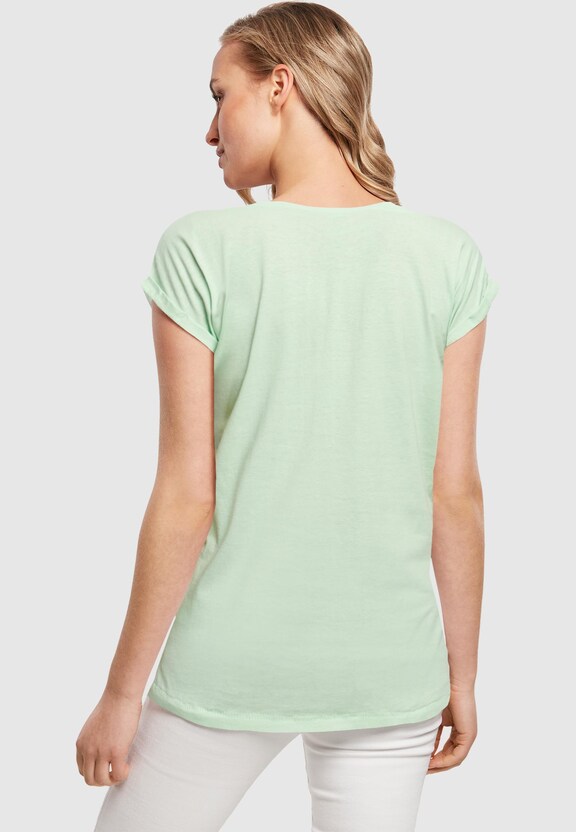 Ladies Flamingo Extended Shoulder Tee-1