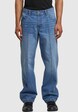 Wide Leg Denim With Dividing Seams-0