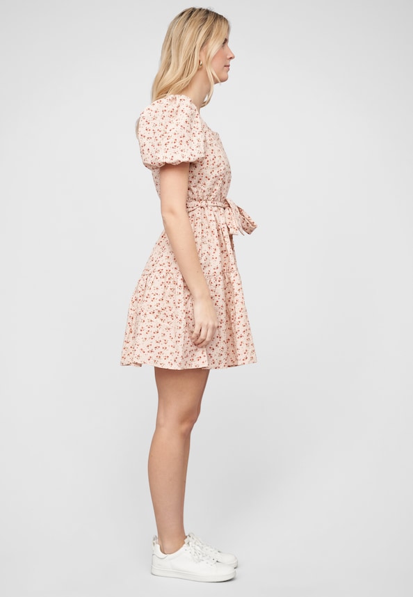 VILESIE SQUARE NECK S/S SHORT DRESS-3