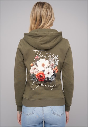 Ladies Good Things Coming Olive Hoody