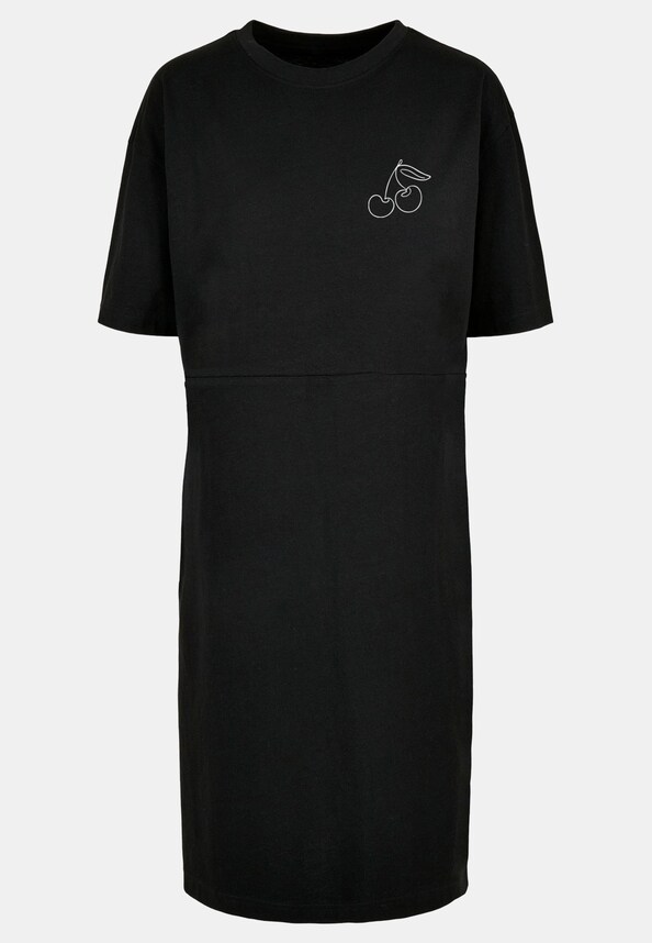Ladies Cherry Oversized Slit Dress-4