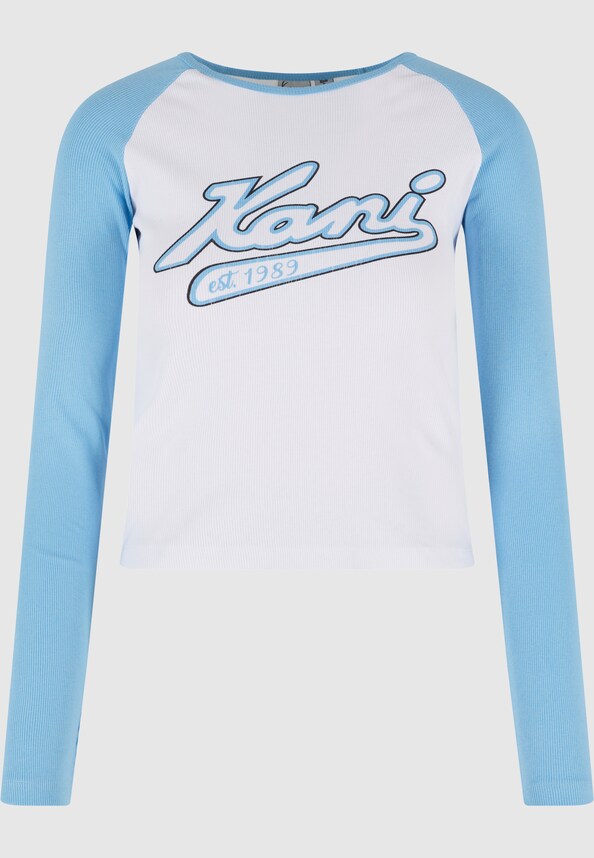 KW241-043-2 Karl Kani Varsity Crop Block Rib Ls-3