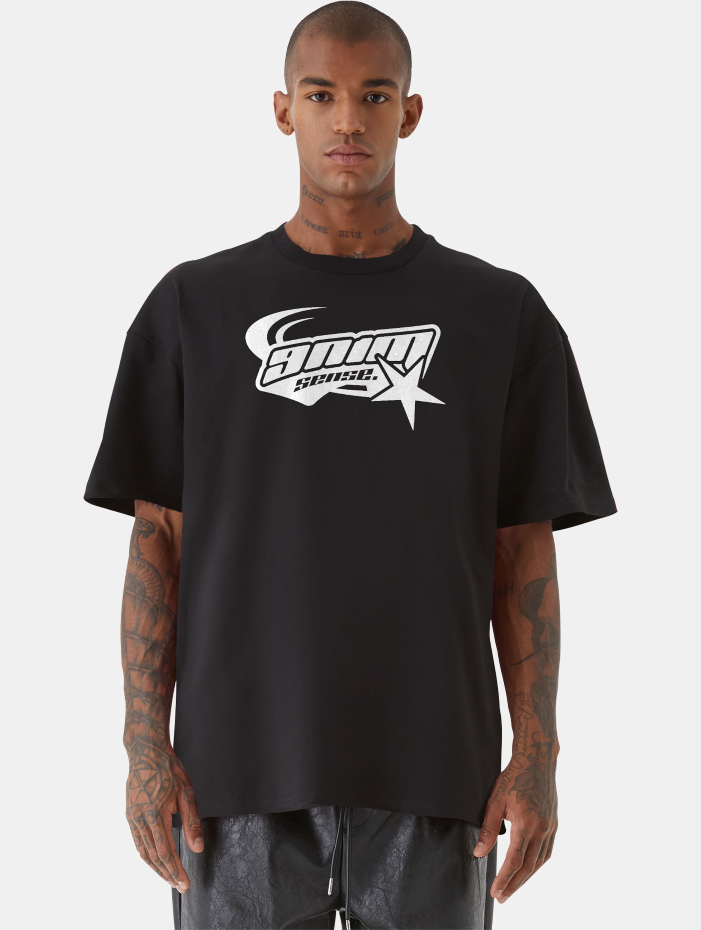 9N1M SENSE STAR T-Shirt Männer,Unisex op kleur zwart, Maat XXL