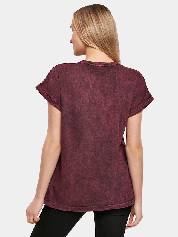 Ladies Acid Washed Extended Shoulder -1