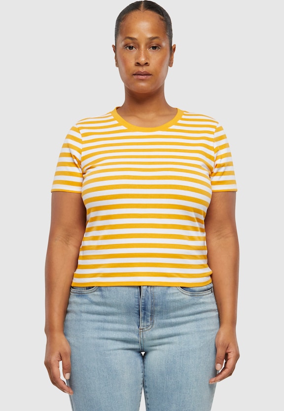 Ladies Short Striped Tee-7