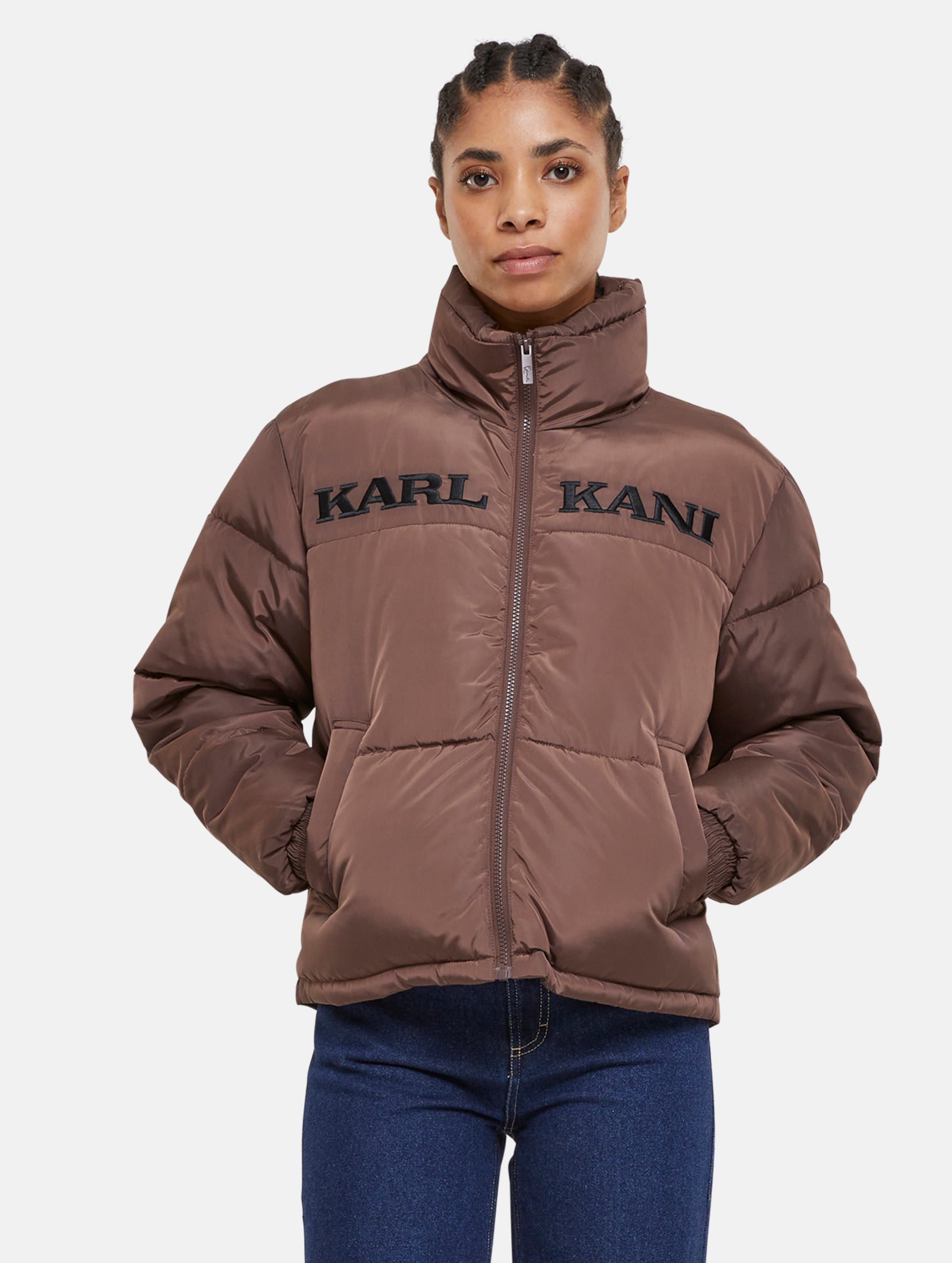 Karl Kani Retro Essential Puffer Jacket Vrouwen op kleur bruin, Maat XS