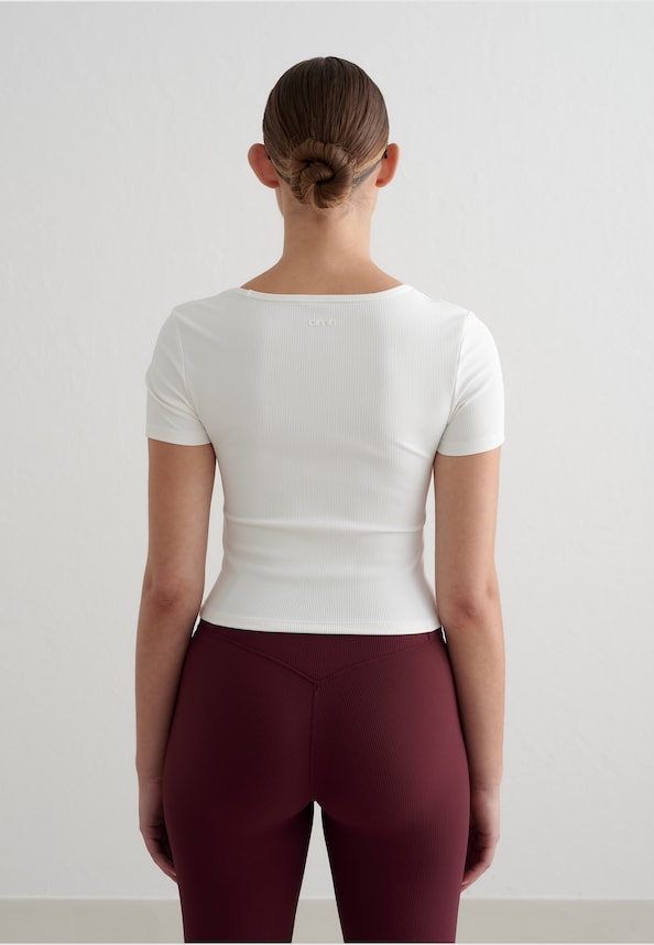 White Ribbed Performance -1