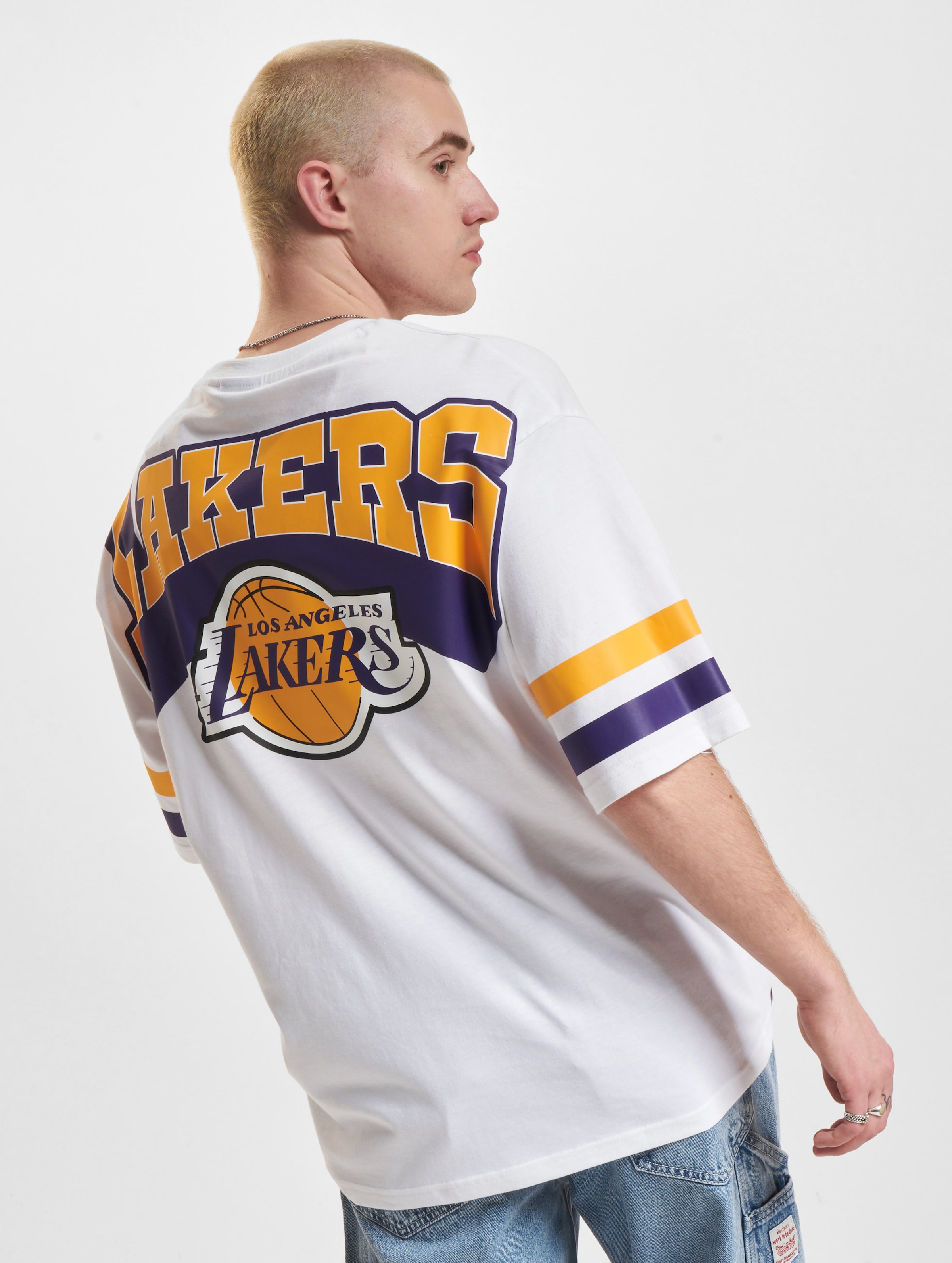 New Era LA Lakers NBA Arch Graphic Oversized T-Shirts Männer,Unisex op kleur wit, Maat L