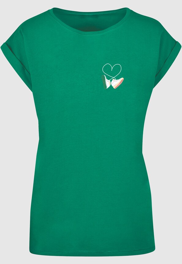 Ladies Kicks Love Extended Shoulder Tee-2