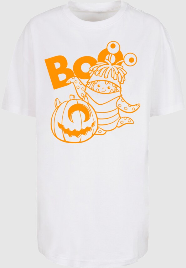Ladies Monsters Inc - Halloween Boo Oversized Boyfriend Tee-4