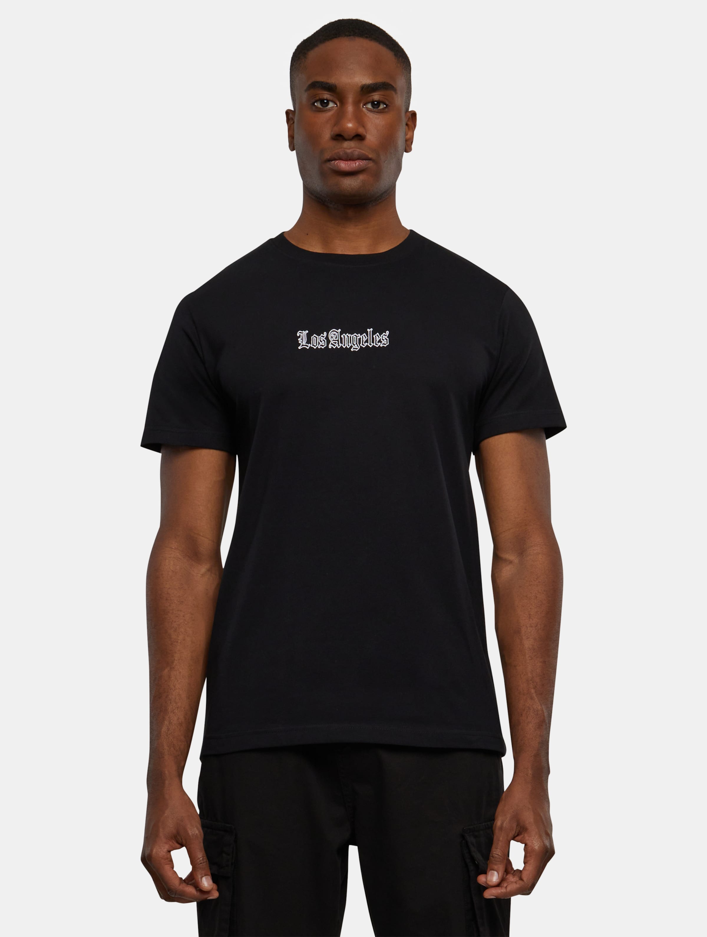 Mister Tee - Los Angeles EMB Heren T-shirt - L - Zwart