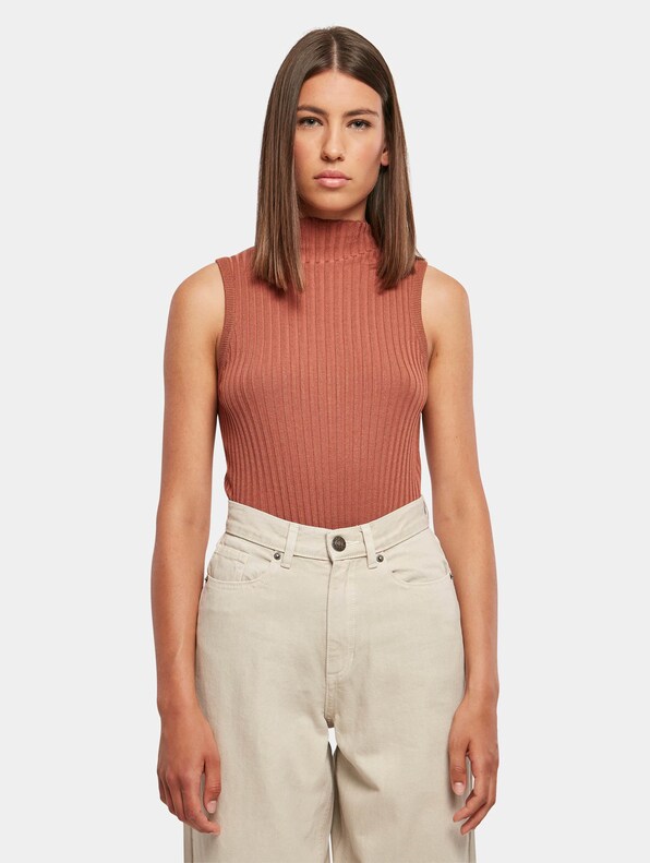 Ladies Rib Knit Sleevless-2