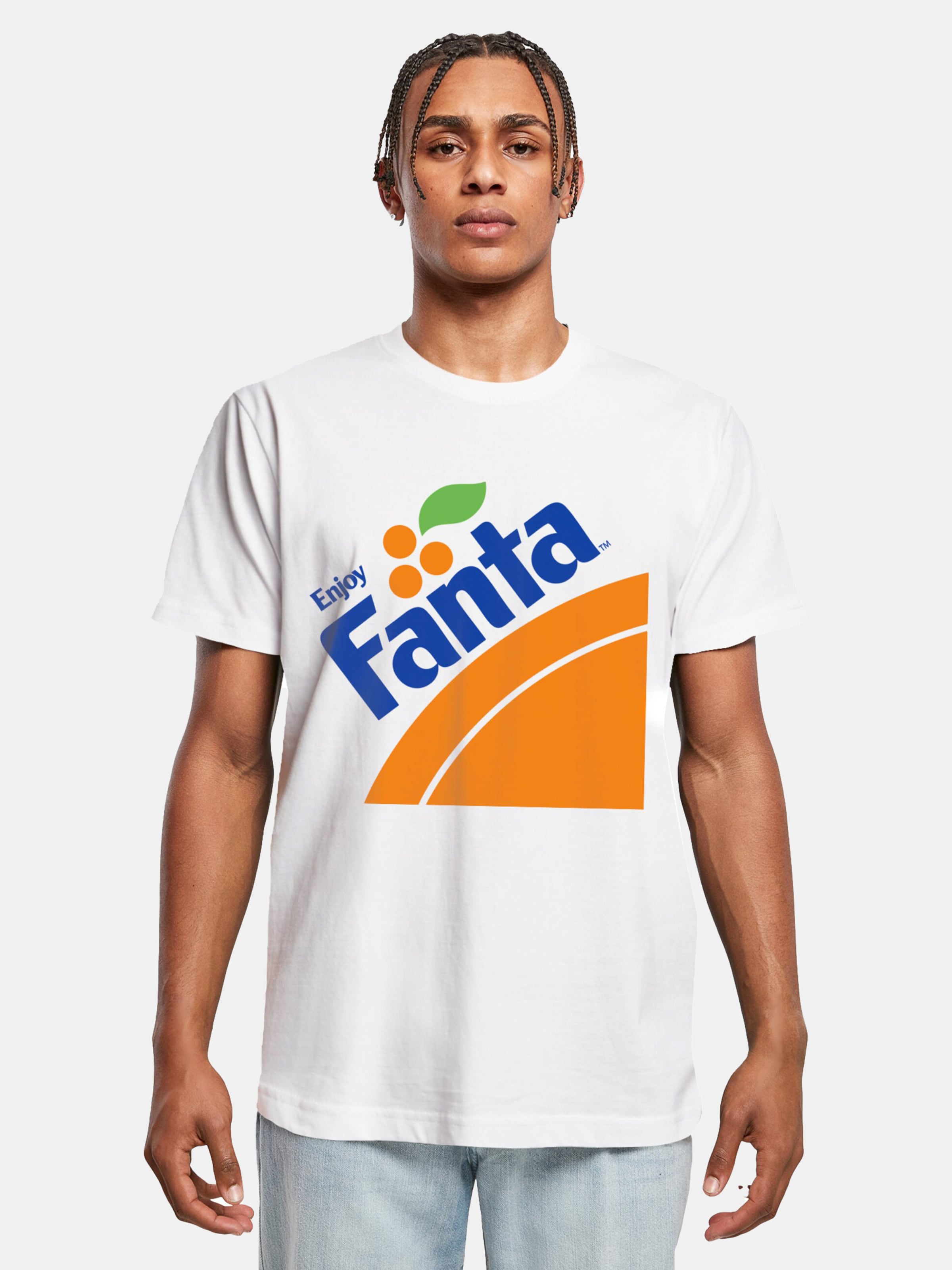 Merchcode - Fanta Logo Heren Tshirt - S - Wit