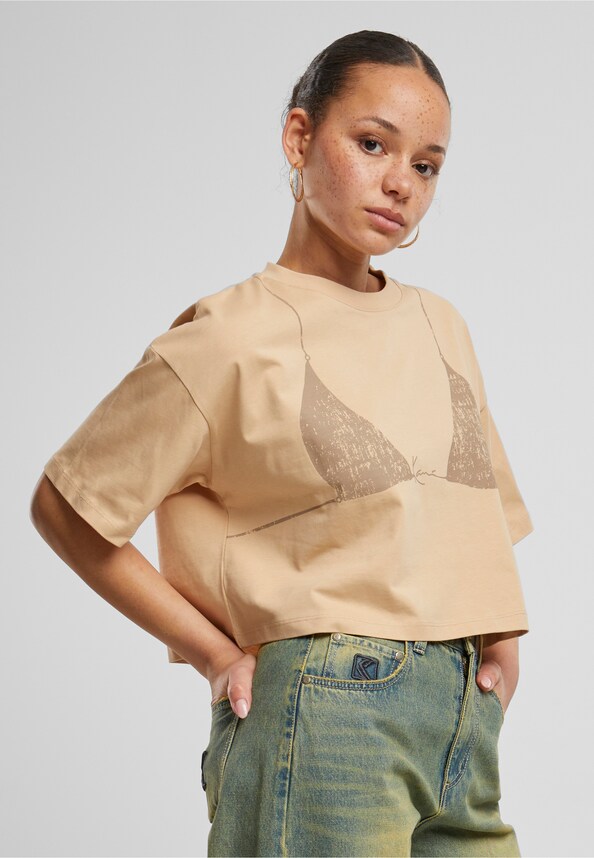 KW242-027-1 Karl Kani Woven Signature Bikini Print Crop Tee-3