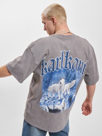 Karl Kani Small Signature Washed Heavy Jersey Wolf T-Shirt
