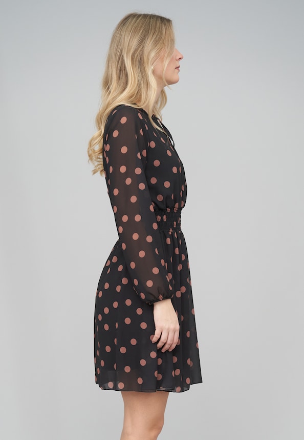 Long-sleeve Dress Polka Dots-3