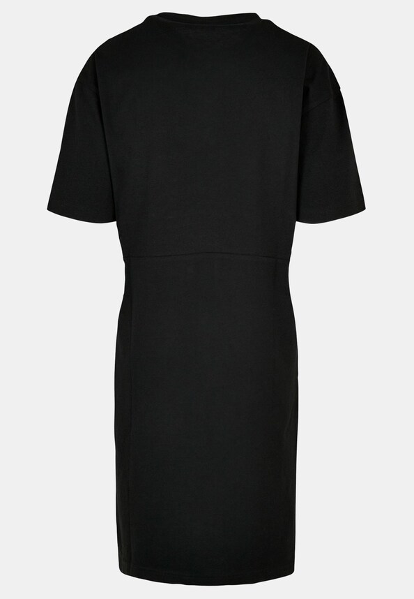 Ladies Rose Oversized Slit Tee Dress-5