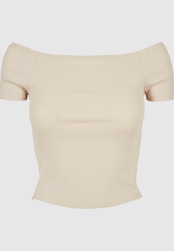 Ladies Off Shoulder Rib-4