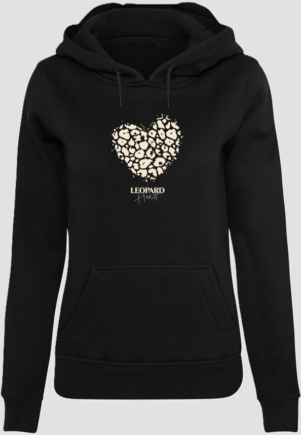 Ladies Leopard Heart Heavy Hoody-2