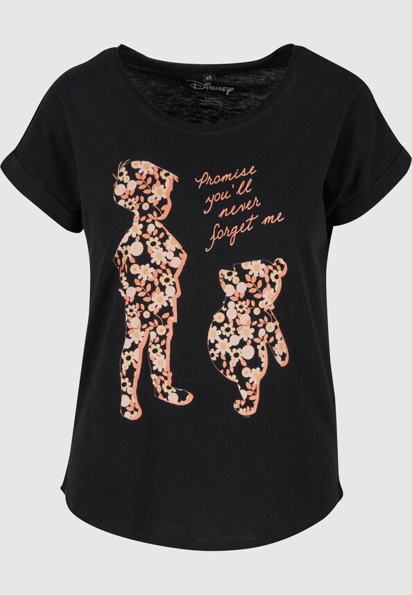 Disney Winnie The Pooh Promise You'll Never Forget with Ladies Long Slub Tee-4