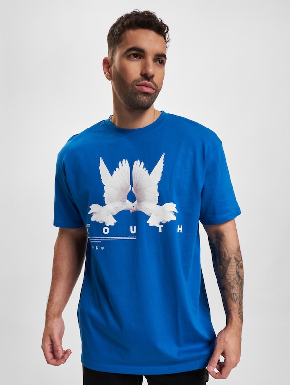 "Lost Youth ""Dove"" T-Shirt Cobalt"-0