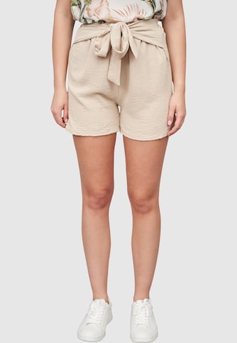 Cloud5ive Damen Shorts mit Deko-Bindegürtel u Elastikbund