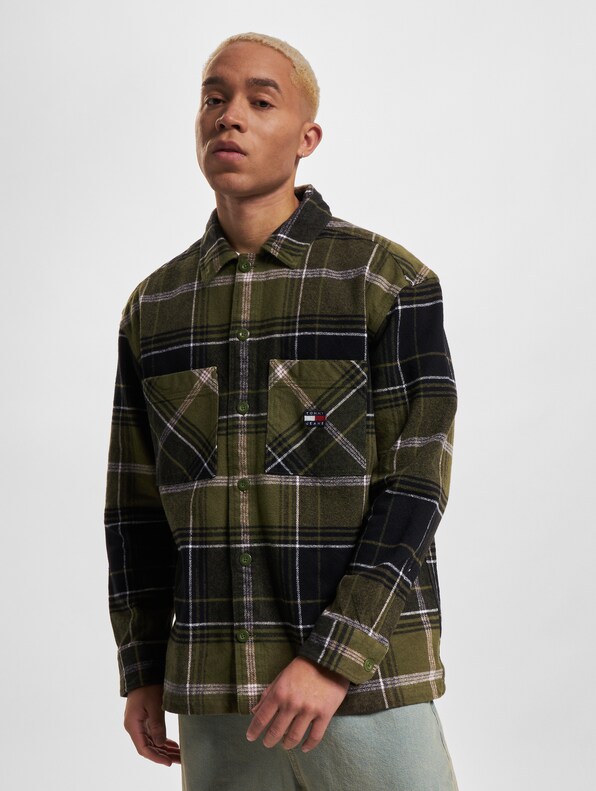 Tommy Jeans Brushed Check Overshirt Hemden-0