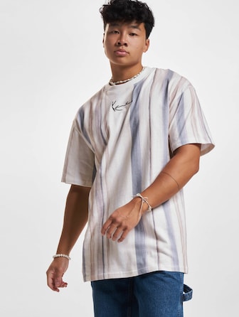 KM221-045-1 KK Small Signature Tie Dye Stripe Tee