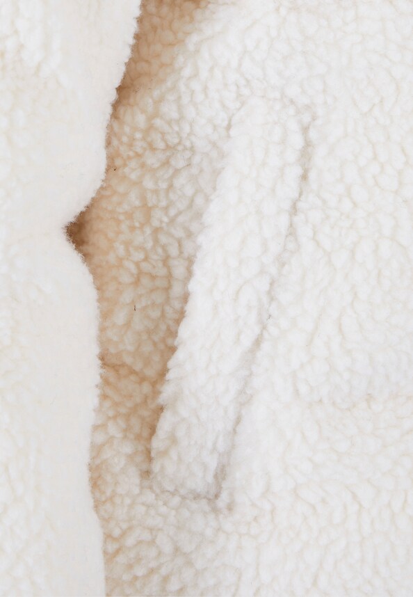 Ladies Short Sherpa Mix Puffer Jacket-10