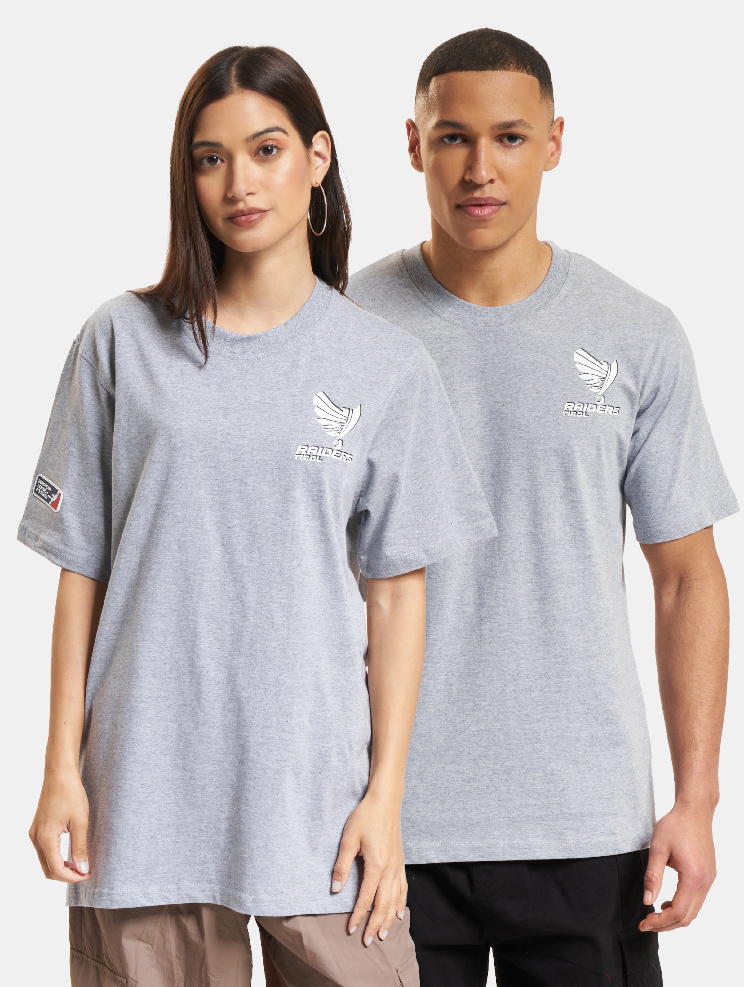 European League Of Football ELF Raiders Tirol 2 T-Shirt Unisex op kleur grijs, Maat 5XL