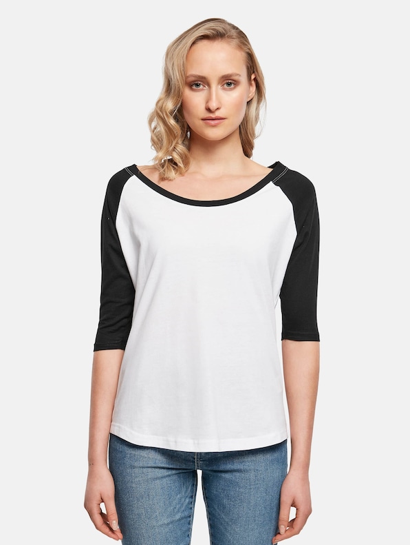 Ladies 3/4 Contrast Raglan Tee-2