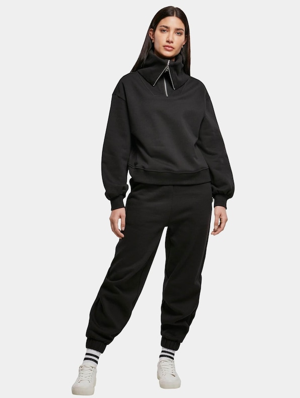 Ladies Oversized High Neck Troyer Crew-5