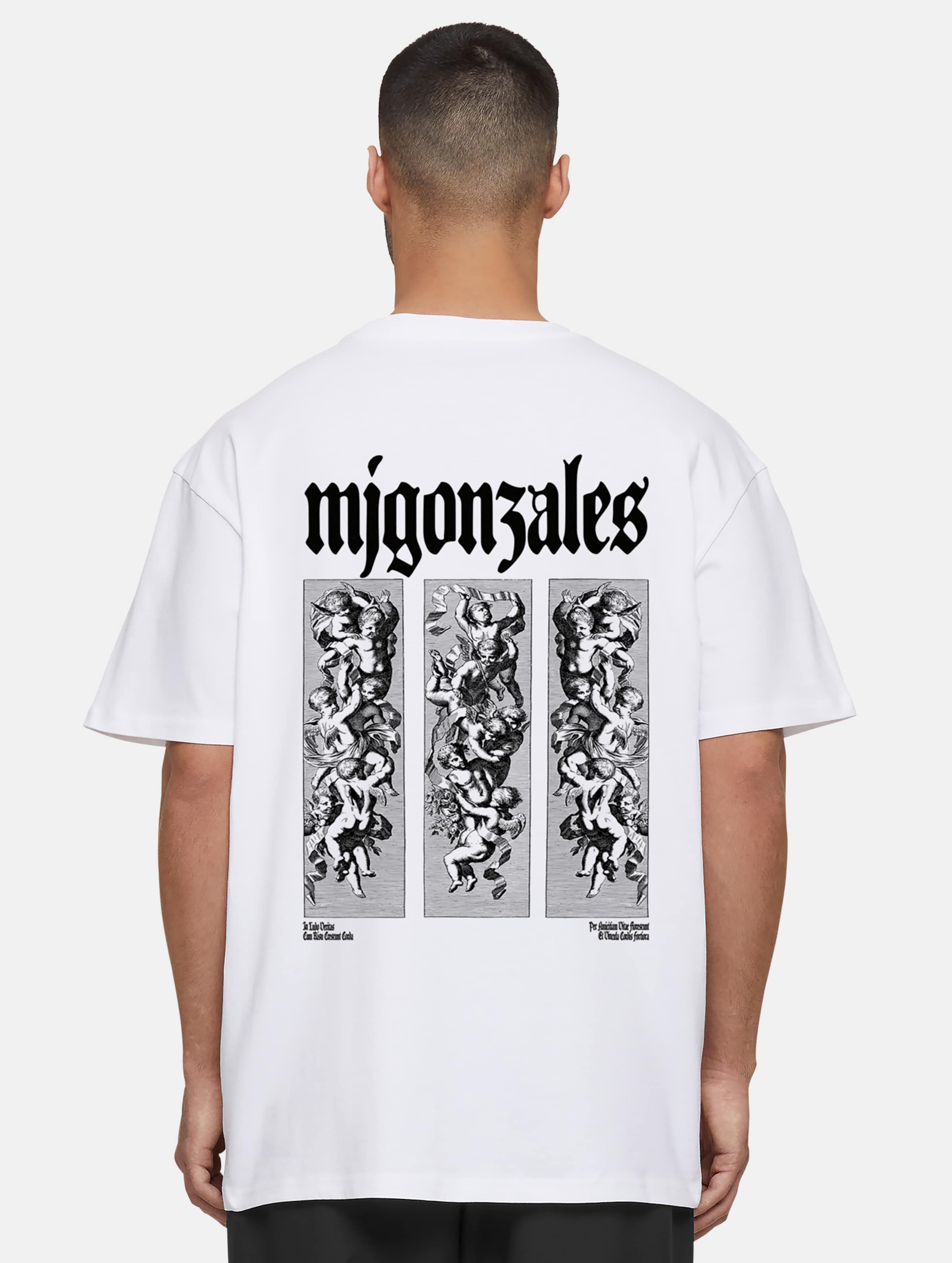 MJ Gonzales Angel's Triad Oversized T-Shirts Männer,Unisex op kleur wit, Maat 3XL