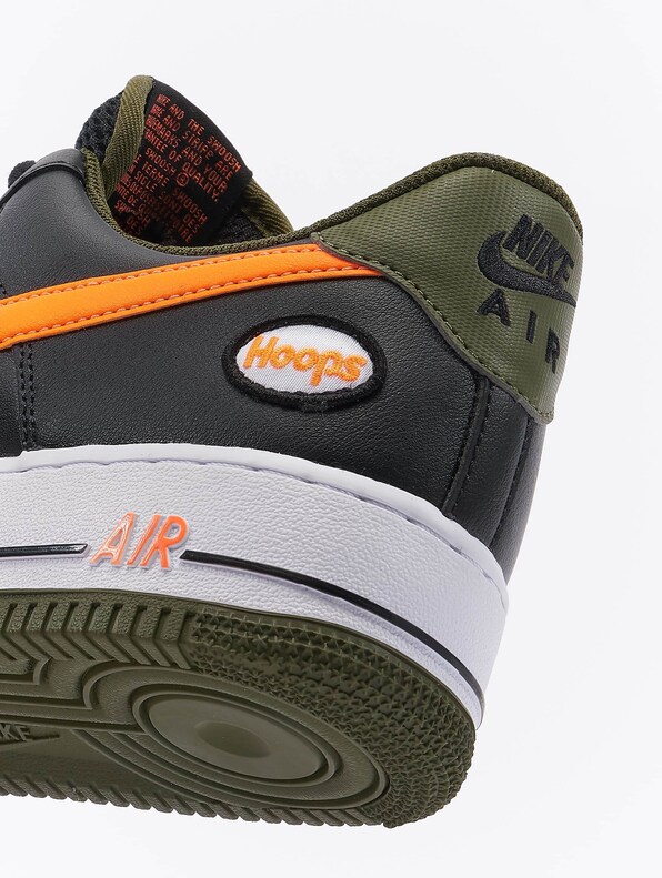 Nike Air Force 1 07 LV8 Hoops Black Orange Green shoes 