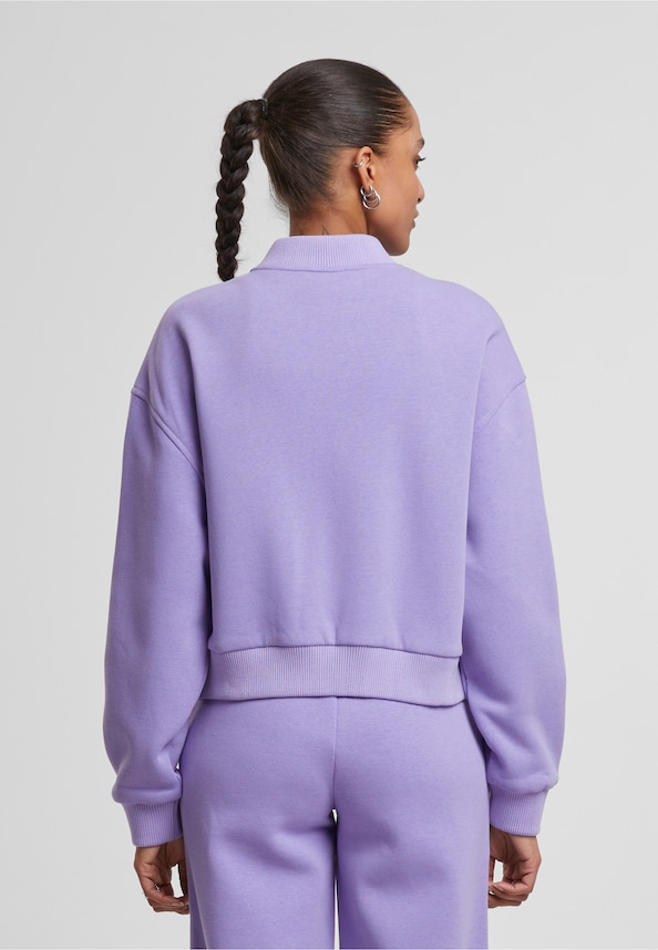 Ladies Short Sweat Zip Jacket-1