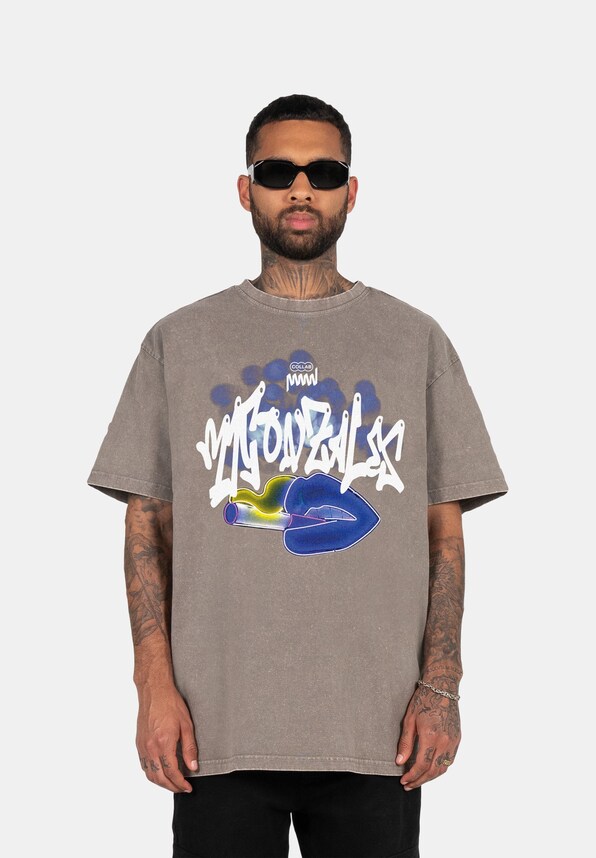 MJ Gonzales Kiss x Heavy Oversized Acid Washed T-Shirts-2