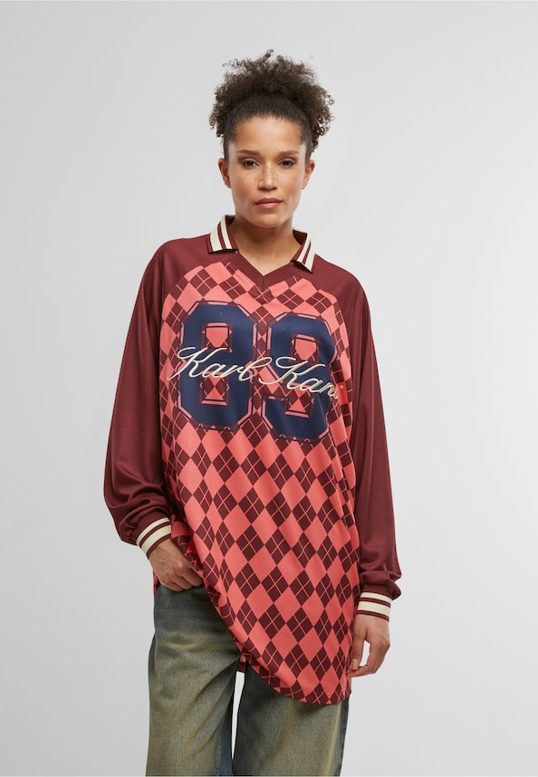 KK Script Mesh Print Jersey Dress-0