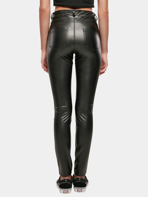 Ladies Mid Waist Synthetic Leather -1