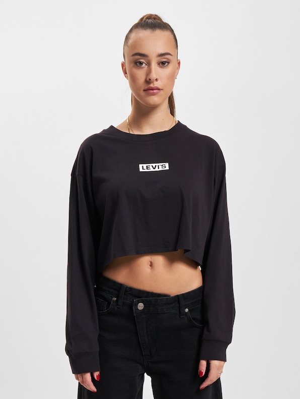 Levis® Graphic Crop Reese Longsleeve Black Defshop 82408