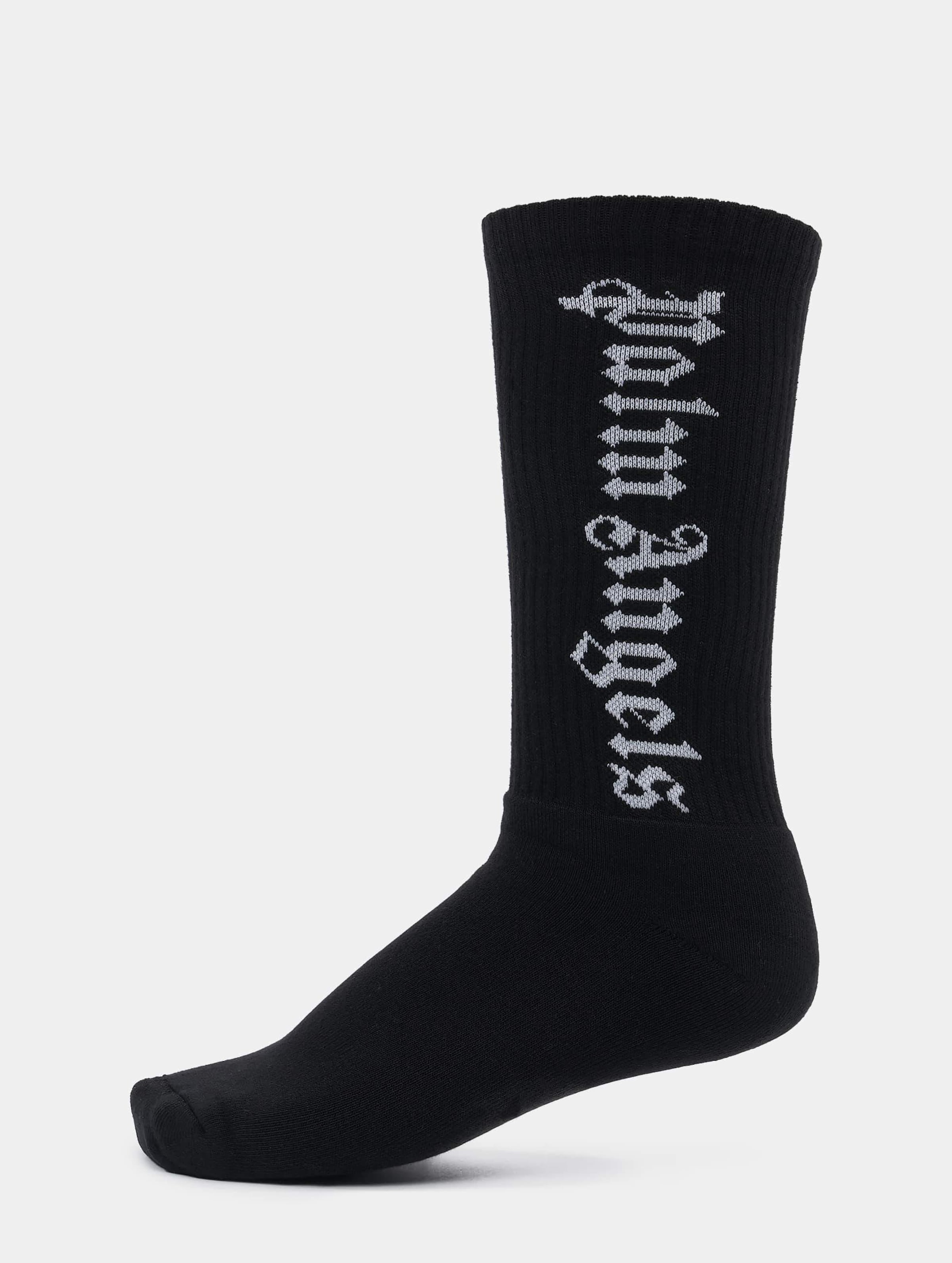 Palm Angels Vertical Logo Socken Mannen op kleur zwart, Maat LXL
