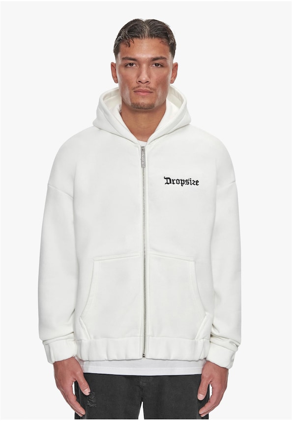 HEAVY OVERSIZE EMBO ZIPPER HOODIE-0
