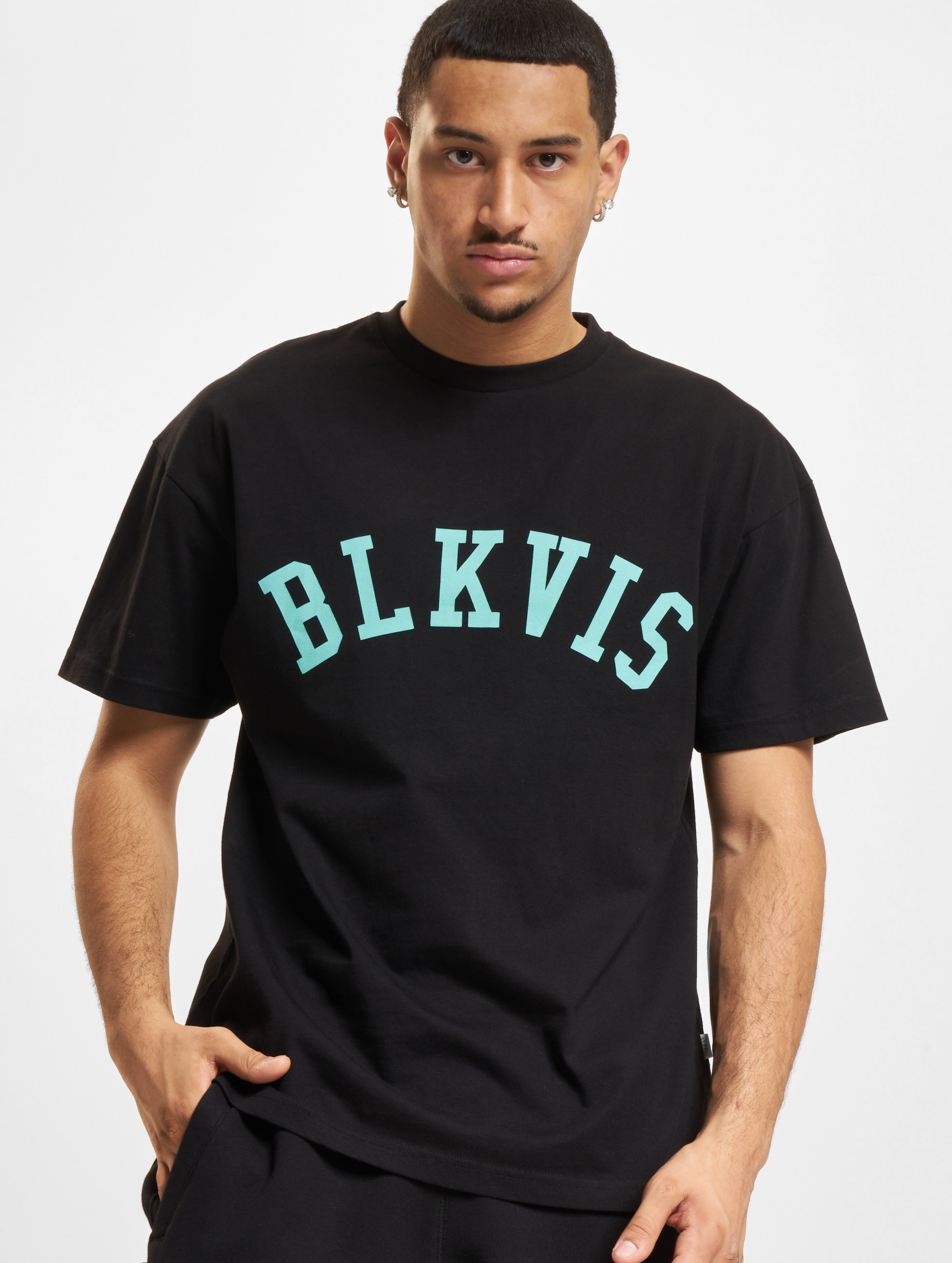 BLKVIS Logo T-Shirt Männer,Unisex op kleur zwart, Maat L