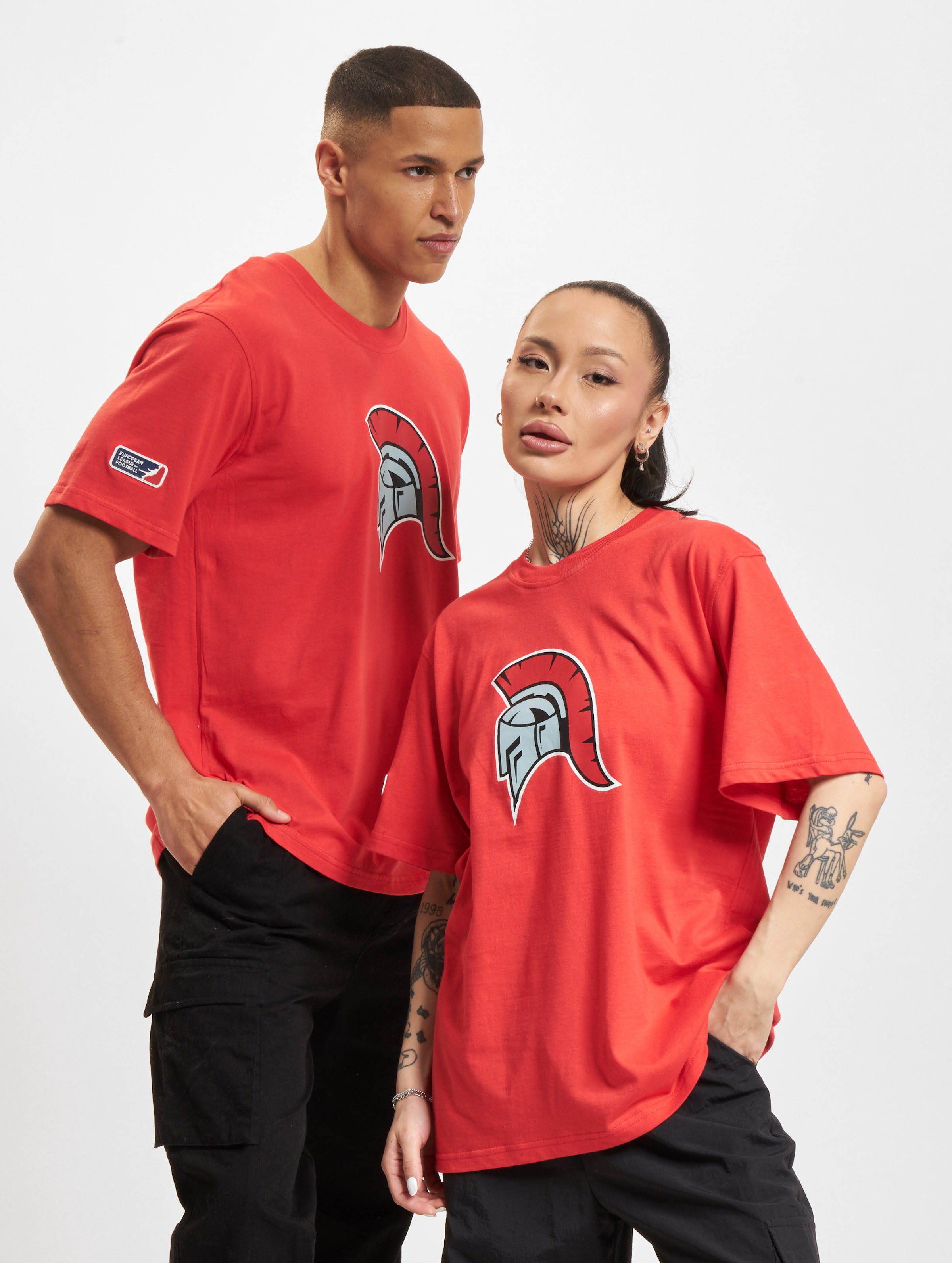 European League Of Football ELF Cologne Centurions 1 T-Shirts Unisex op kleur rood, Maat XL